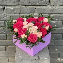 Цветочная композиция из Розы в коробке в Чернолесском