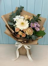 Букет цветов из:  Герберы и Хризантемы в Чернолесском