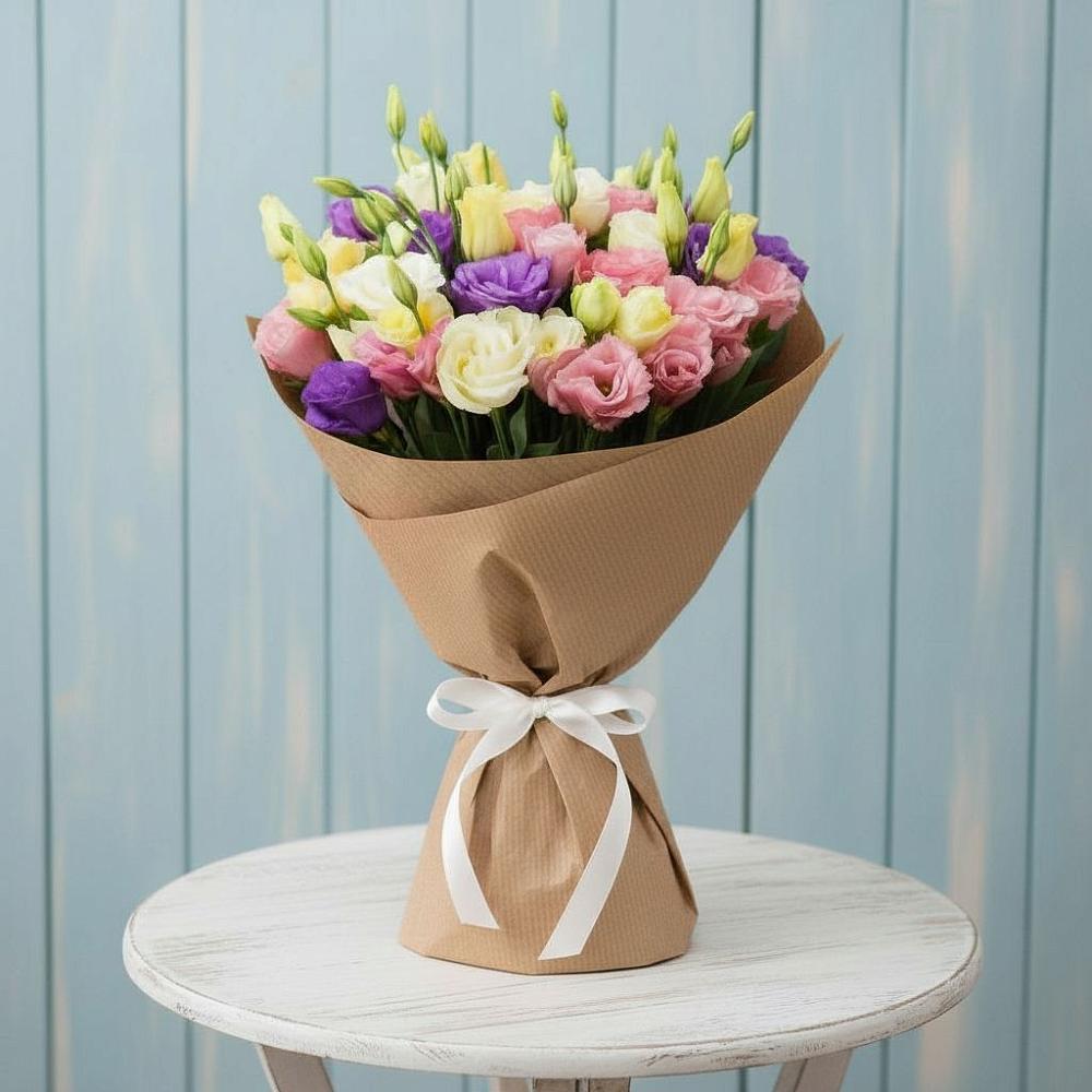 Букет цветов из: Лизиантусы в Чернолесском