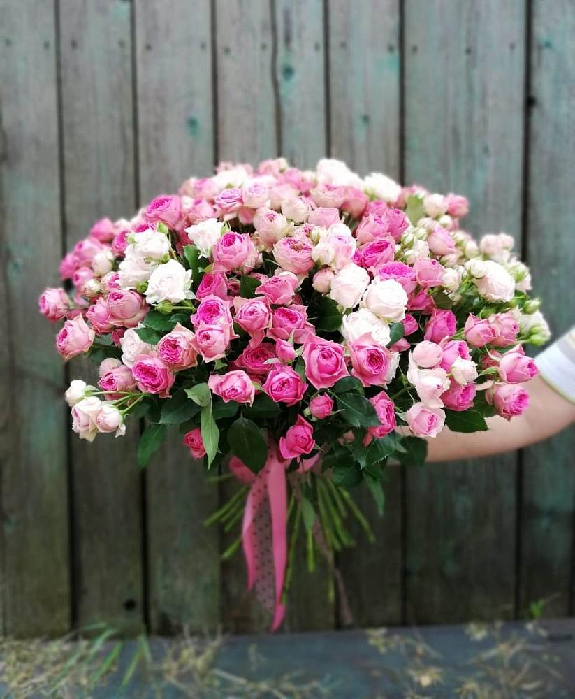 Букет Розовые кустовые розы Натали и Лав Лидия в Чернолесском