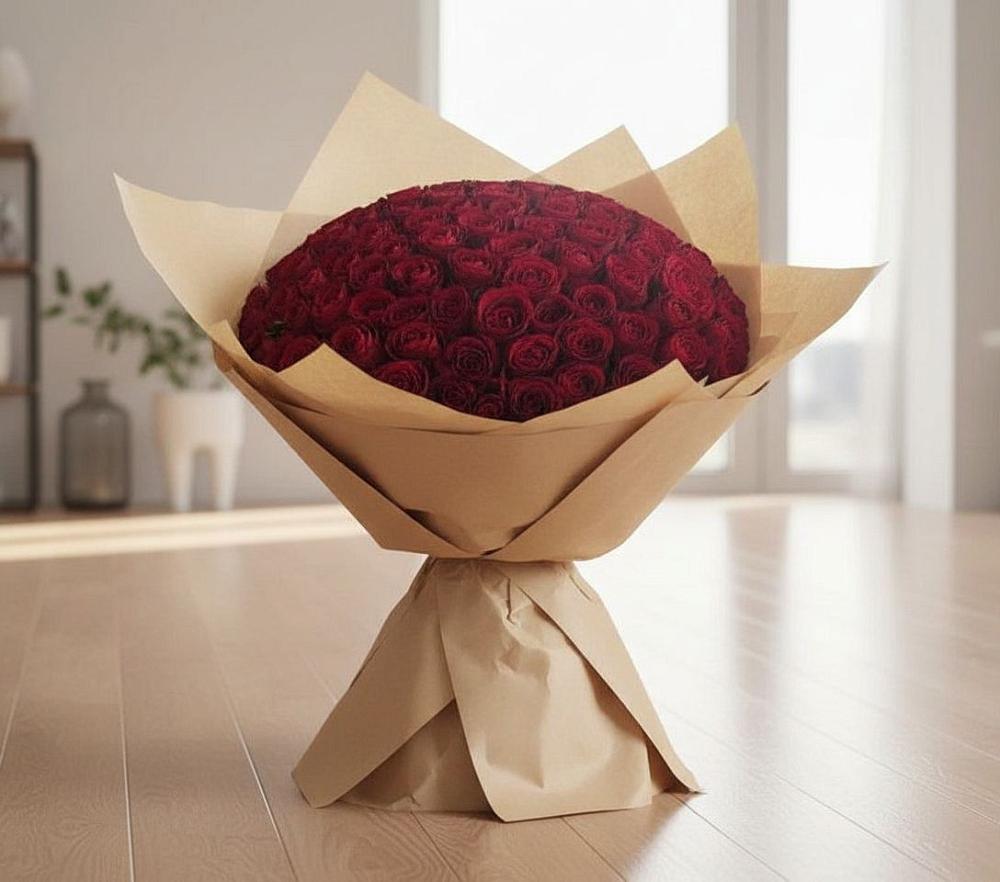 Букет 101 Красная роза в Чернолесском