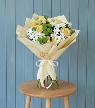 Букет цветов из:  Хризантемы и Розы #REPLACE_PRED# Чернолесском