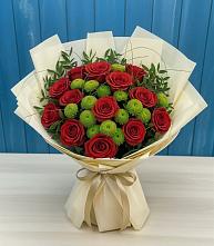 Букет цветов из:  Розы и Хризантемы в Чернолесском