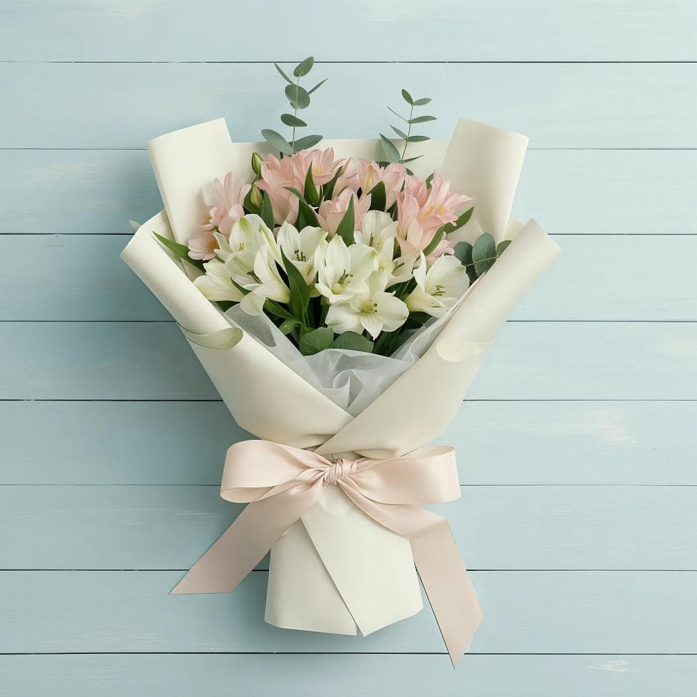 Букет цветов из: Альстромерии в Чернолесском