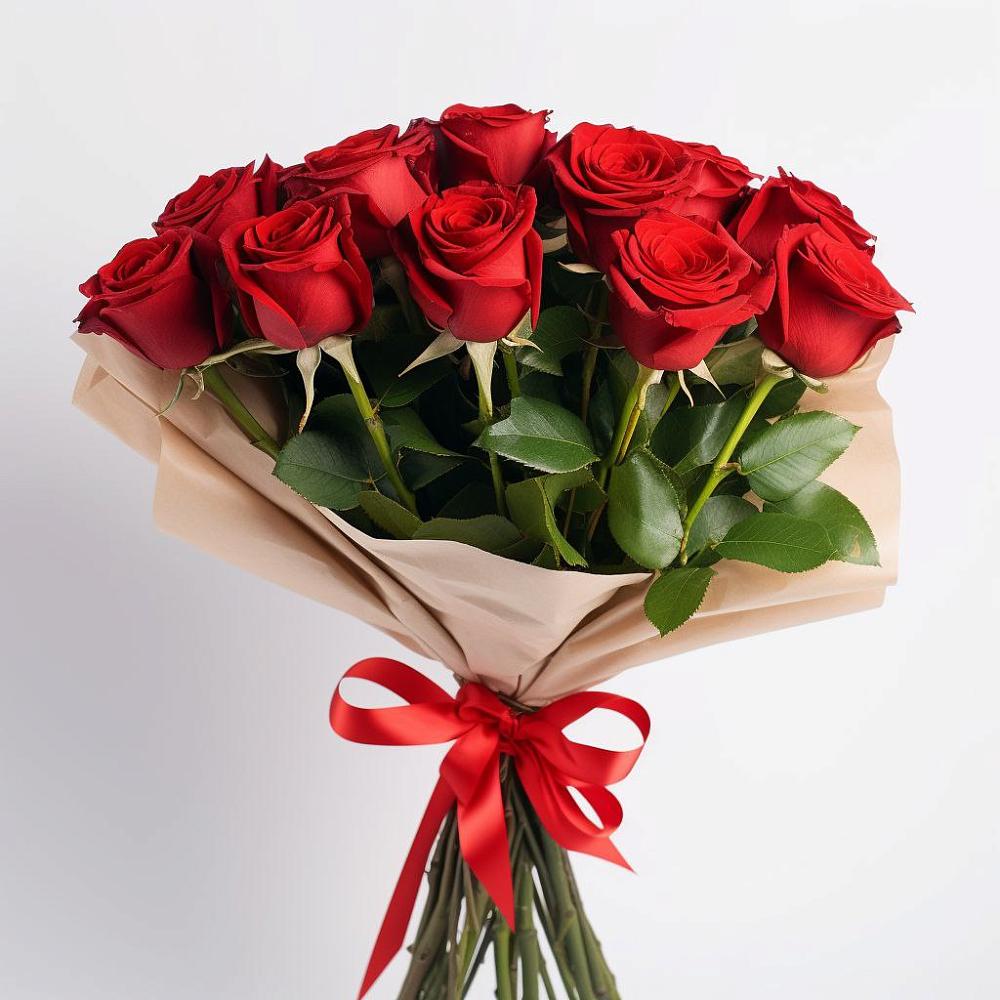 Букет 11 Красных роз Эдлесс Лав в Чернолесском
